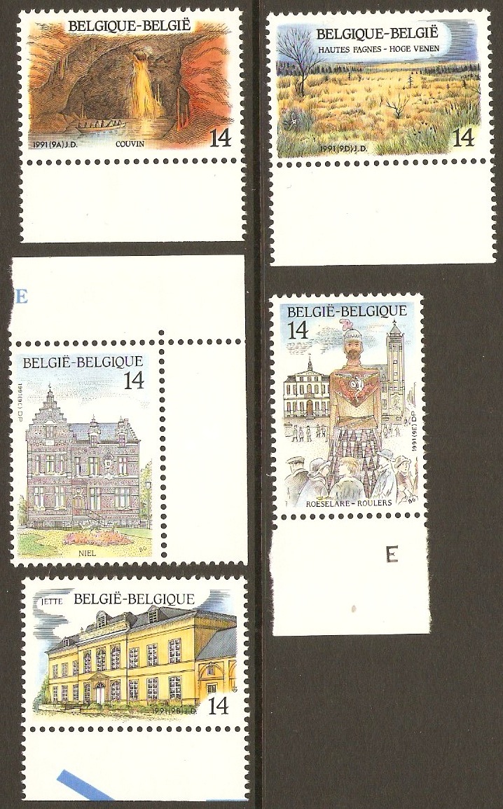 Belgium 1991 Tourism Set. SG3059-SG3063.