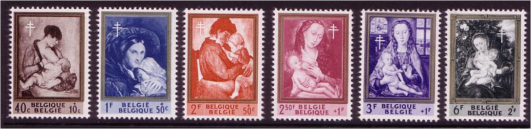 Belgium 1961 Anti-TB Funds Set. SG1798-SG1803.