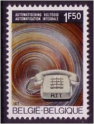 Belgium 1971 Telephone Service Stamp. SG2183.