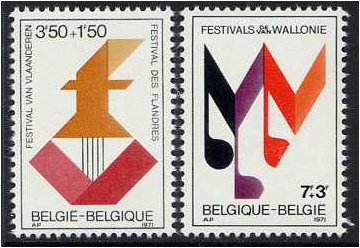 Belgium 1971 Cultural Works (Festivals) Set. SG2237-SG2238.
