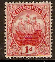 Bermuda 1910 1d Rose-red. SG46a.