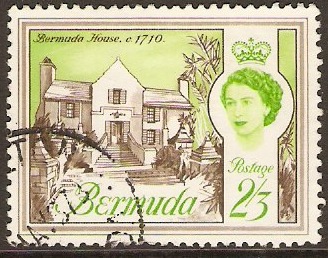 Bermuda 1962 2s.3d Bistre-brown and yellow-green. SG175.