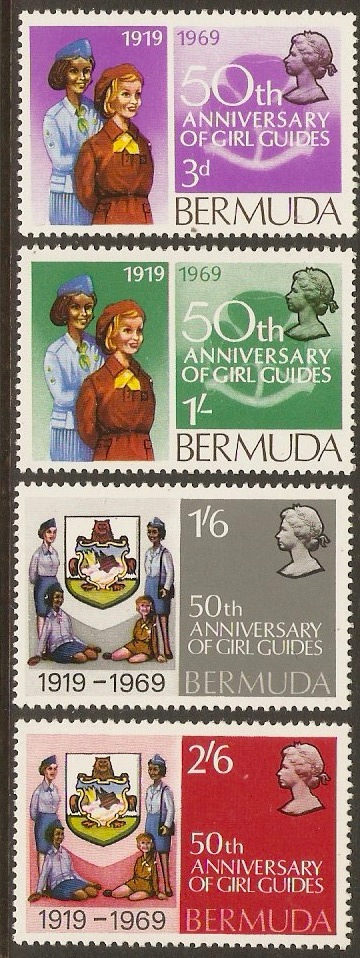 Bermuda 1969 Girl Guides Set. SG224-SG227.