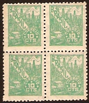 Brazil 1947 10c Turquoise-Green. SG753.