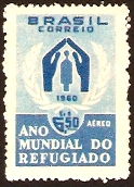 Brazil 1960 World Refugee Year Stamp. SG1025.