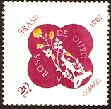 Brazil 1967 Golden Rose Stamp. SG1182.