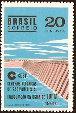 Brazil 1969 Jupia Dam Stamp. SG1268.