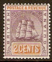 British Guiana 1889 2c Dull purple and orange. SG194.