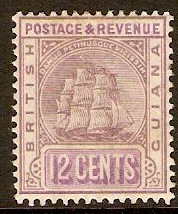 British Guiana 1889 12c Dull purple and bright purple. SG200.