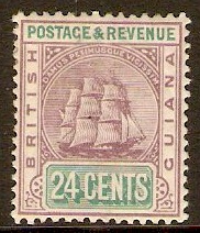 British Guiana 1889 24c Dull purple and green. SG201.