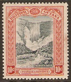 British Guiana 1898 10c Blue-black and brown-red. SG220.