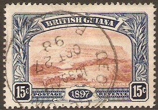 British Guiana 1898 15c Red-brown and blue. SG221.