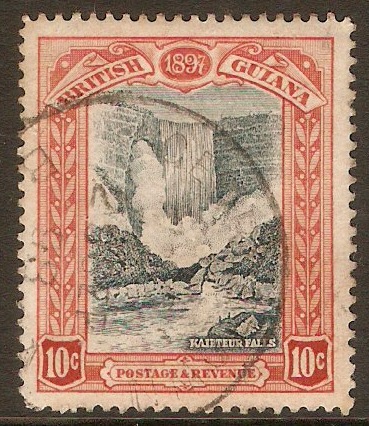 British Guiana 1898 10c Blue-black and brown-red. SG220.