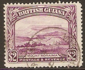 British Guiana 1938 $2 Purple. SG318.
