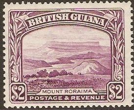 British Guiana 1938 $2 Purple. SG318.