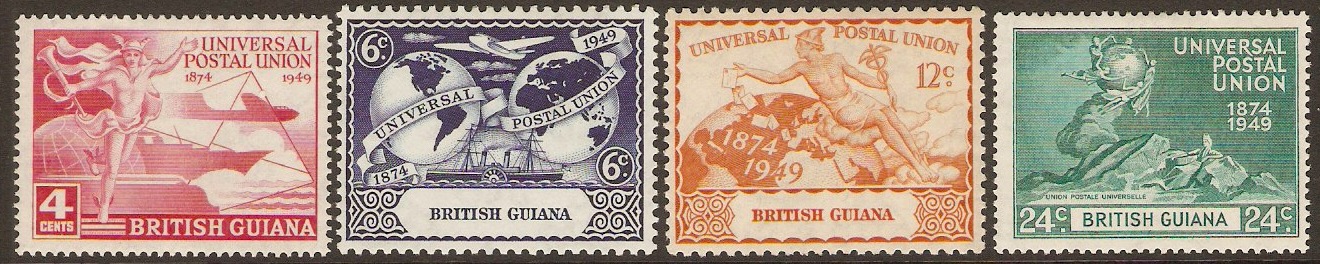 British Guiana 1949 UPU Anniversary Set. SG324-SG327.