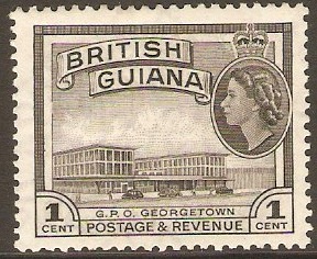 British Guiana 1954 1c Black. SG331.