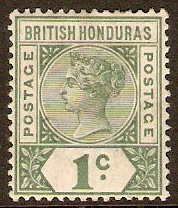 British Honduras 1891 1c Dull green. SG51.