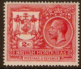 British Honduras 1921 2c Peace Commemoration Stamp. SG121.