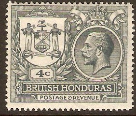 British Honduras 1922 4c Slate. SG123.
