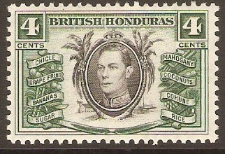 British Honduras 1938 4c Black and green. SG153.