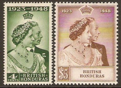 British Honduras 1948 Silver Wedding Set. SG164-SG165.