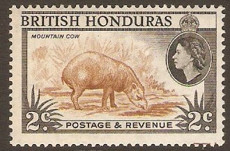 British Honduras 1953 2c Yellow-brown and black. SG180a.