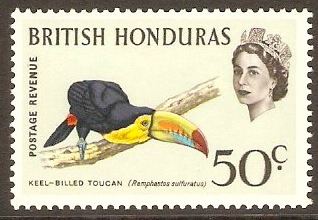 British Honduras 50c 1962 Bird series . SG210.
