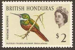 British Honduras $2 1962 Bird series . SG212.