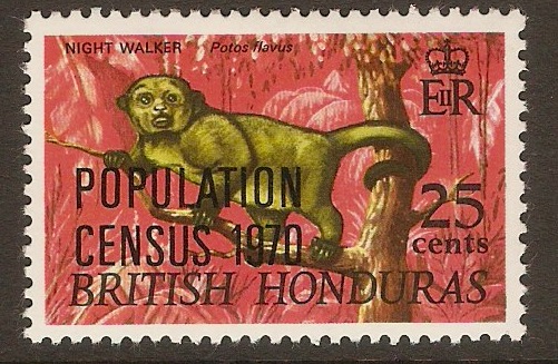 British Honduras 1970 25c Population Census series. SG286.