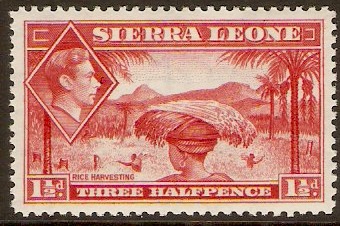 Sierra Leone 1938 1d Scarlet. SG190.