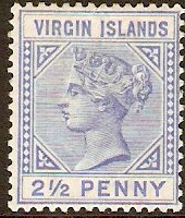 British Virgin Islands 1883 2½d Ultramarine. SG31.