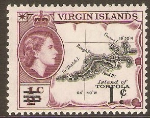 British Virgin Islands 1962 1c on c New Currency Series. SG162.
