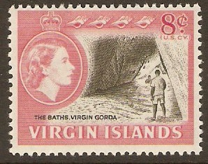 British Virgin Islands 1964 8c Black and magenta. SG184.