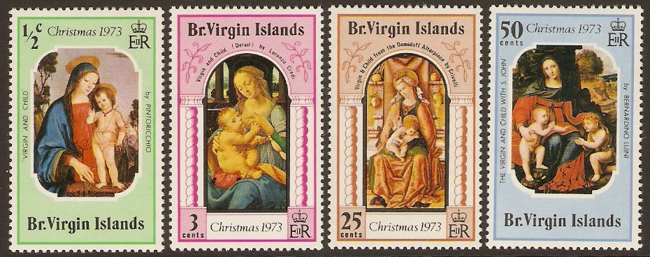 British Virgin Islands 1973 Christmas Stamps. SG303-SG306.