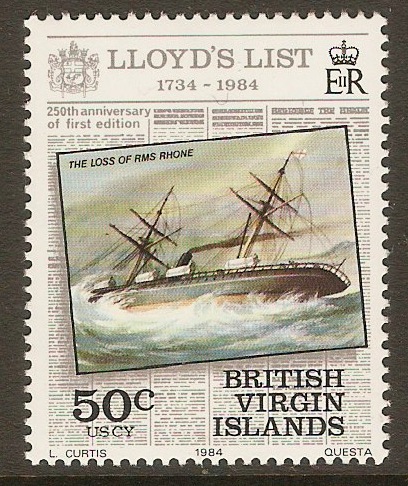 British Virgin Islands1984 50c Lloyd's List Newspaper ser. SG528