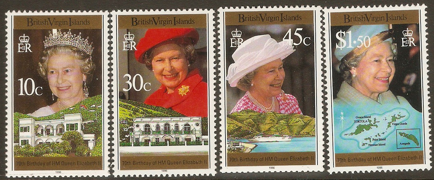 British Virgin Islands 1996 Birthday of QEII set. SG920-SG923.
