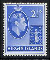 British Virgin Islands 1938 2½d Ultramarine. SG114.