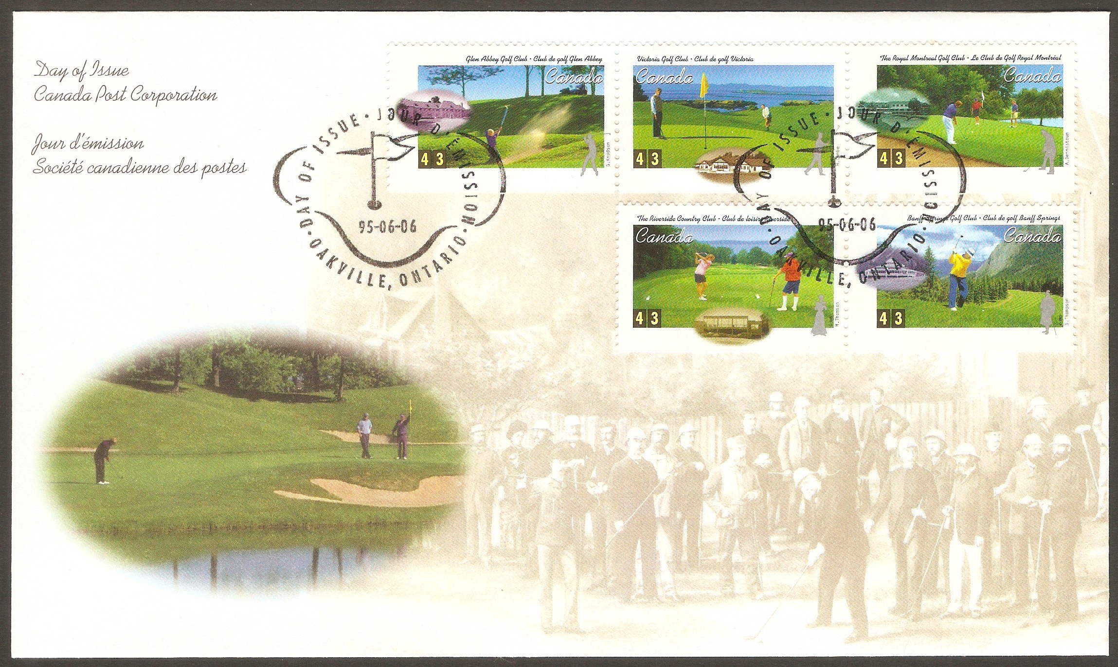 Canada 1995 Amateur Golf FDC.