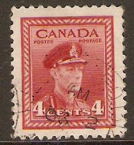 Canada 1942 4c Carmine-lake. SG380. MPO 1312.