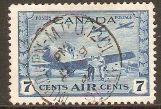 Canada 1942 7c Blue. SG400. MPO 1201.