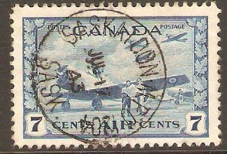 Canada 1942 7c Blue. SG400. MPO 1204.