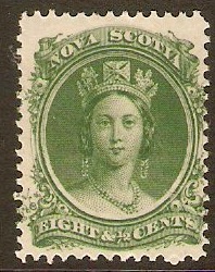 Nova Scotia 1863 8½c Yellow-green. SG15.