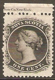 Nova Scotia 1863 1c Black. SG9.