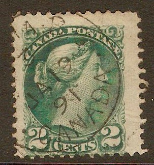 Canada 1889 2c Blue-green. SG104.