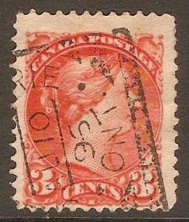 Canada 1889 3c Bright vermilion. SG105.