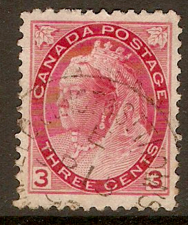 Canada 1898 3c Rose-carmine. SG156.