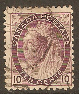 Canada 1898 10c Deep brownish purple. SG164.