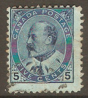 Canada 1903 5c Blue on bluish. SG178.