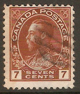 Canada 1922 7c Red-brown. SG251.
